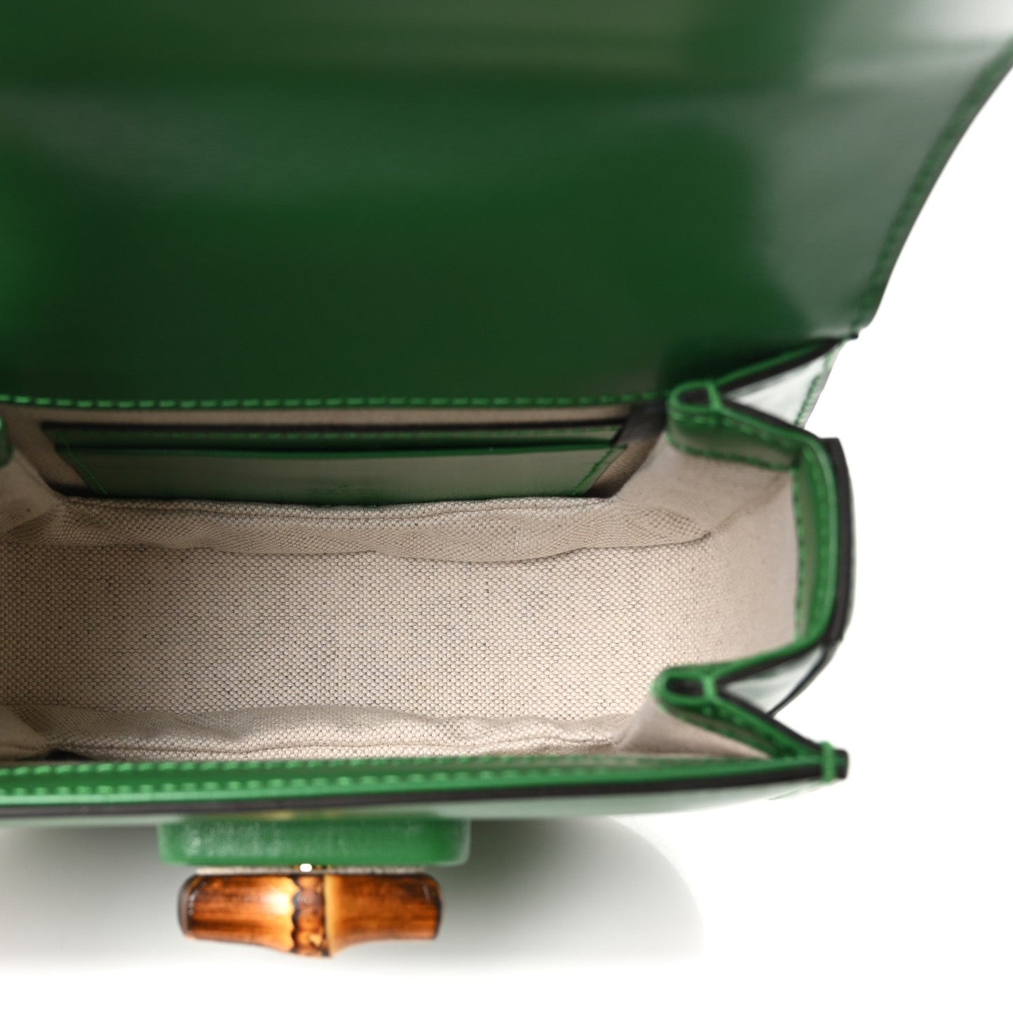 Boarded Dyana Lux Calfskin Mini Bamboo 1947 Top Handle Bag Spring Green