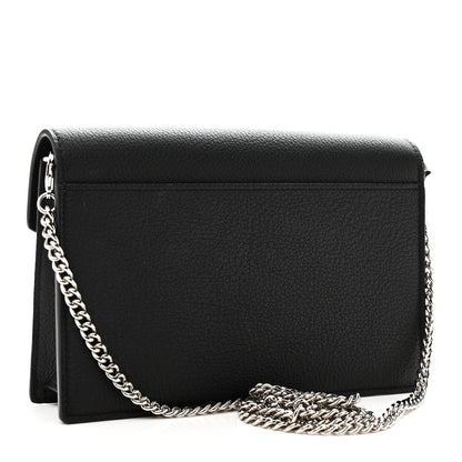 Soft Calfskin My Lockme Chain Pochette Black
