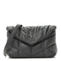 Lambskin Quilted Toy Loulou Puffer Monogram Chain Satchel Fog