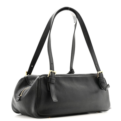 Lambskin Tag Bowling Bag Black