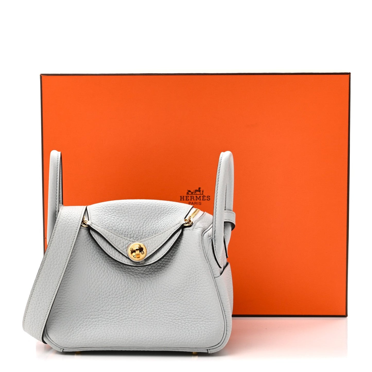 Taurillon Clemence Mini Lindy 20 Bleu Pale