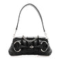 Nappa Vertical Matelasse Small Maxi Horsebit Chain Shoulder Bag Black