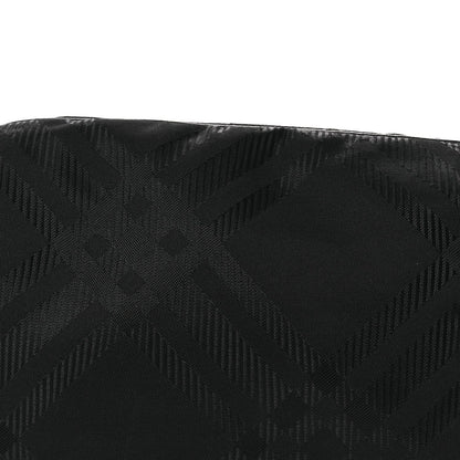 Nylon Jacquard Check Belt Bag Black