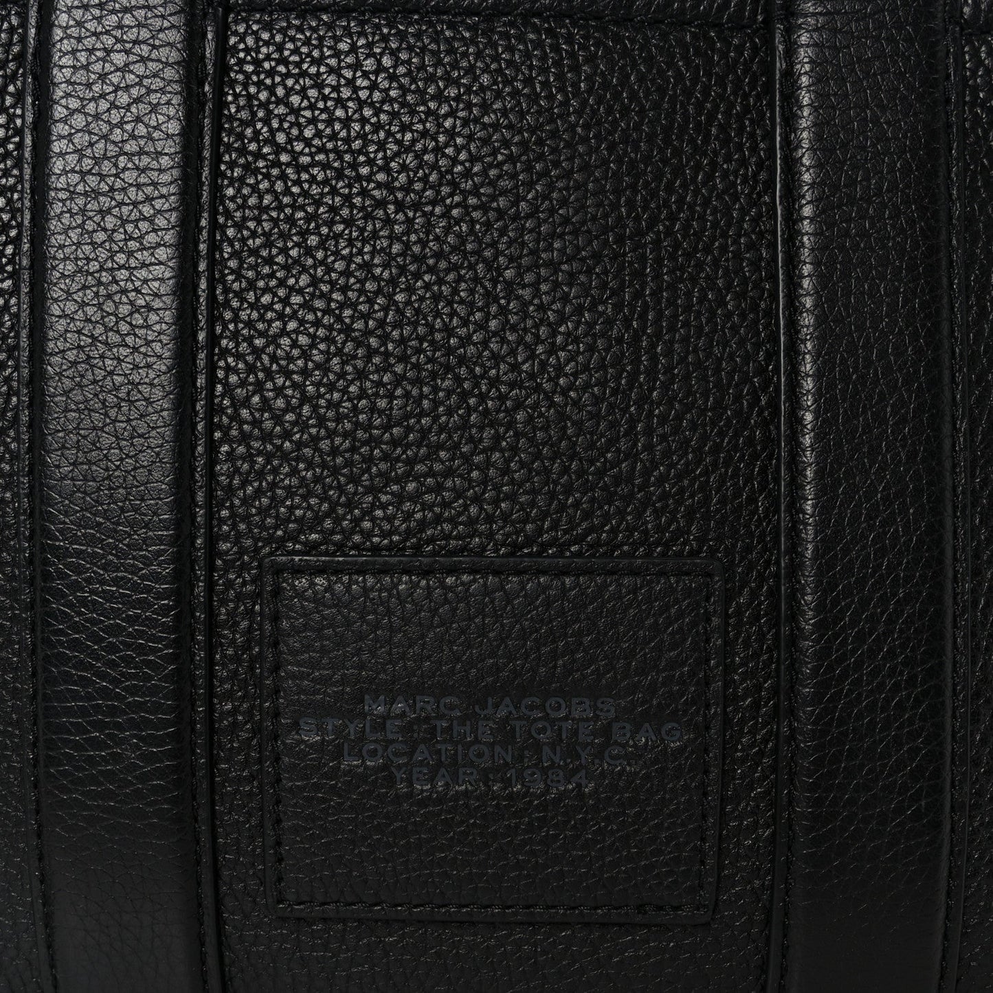 Grained Calfskin Small The Tote Bag Black