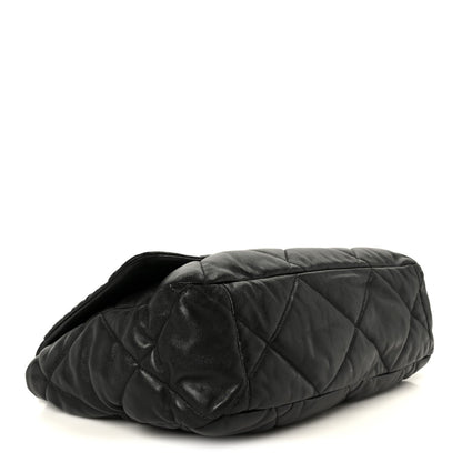Lambskin Quilted Maxi Chanel 19 Flap Black