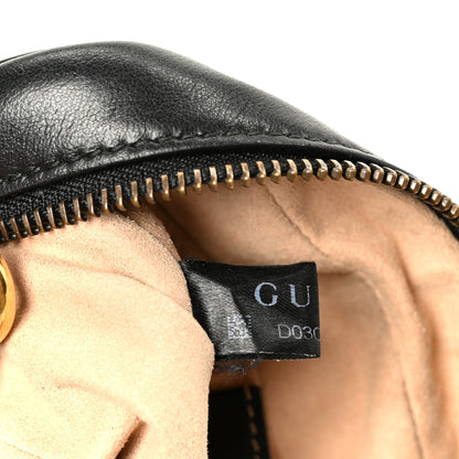 Calfskin Matelasse Mini GG Marmont Chain Shoulder Bag Black