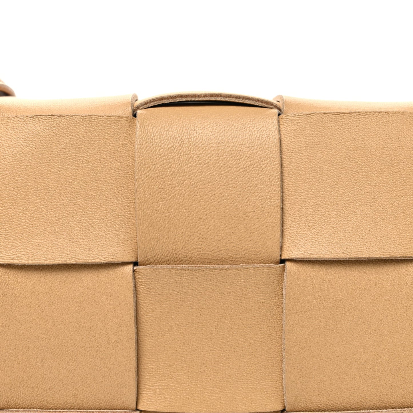 Lambskin Maxi Intrecciato Cassette Crossbody Bag Almond