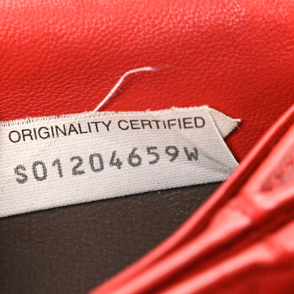 Nappa Intrecciato Continental Wallet on Chain Red
