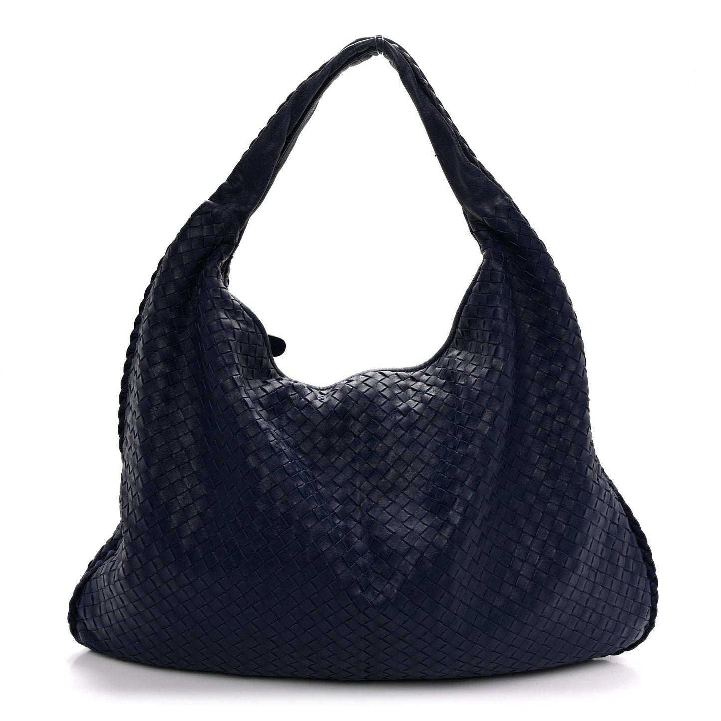 Nappa Intrecciato Maxi Veneta Hobo Sapphire