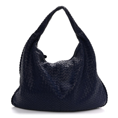 Nappa Intrecciato Maxi Veneta Hobo Sapphire