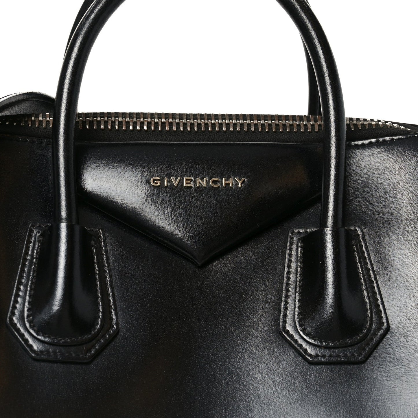Shiny Lord Calfskin Medium Antigona Black