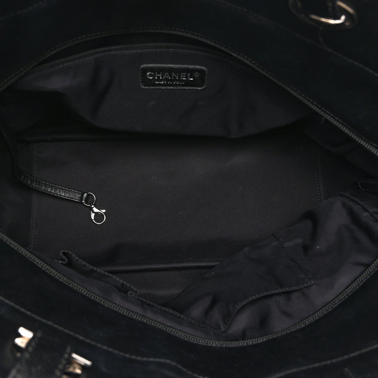 Coated Canvas Quilted Large Paris Biarritz Tote Black