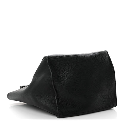Supple Grained Calfskin Small Big Bag Black