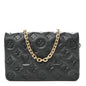 Lambskin Embossed Monogram Pochette Coussin Black