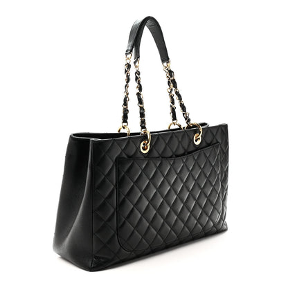 Caviar Quilted XL Grand Shopping Tote GST Black