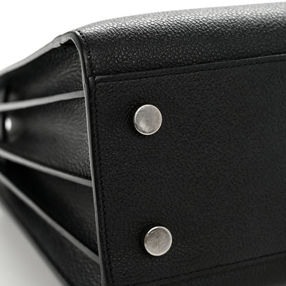 Grained Calfskin Baby Sac De Jour Black