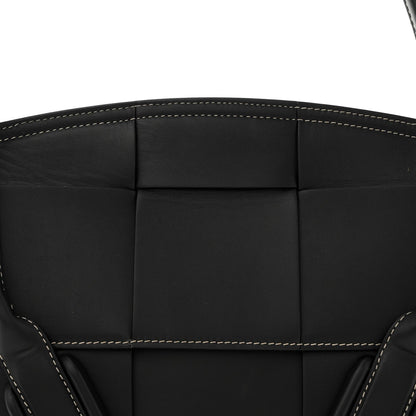 French Calfskin Maxi Intrecciato Arco 33 Black