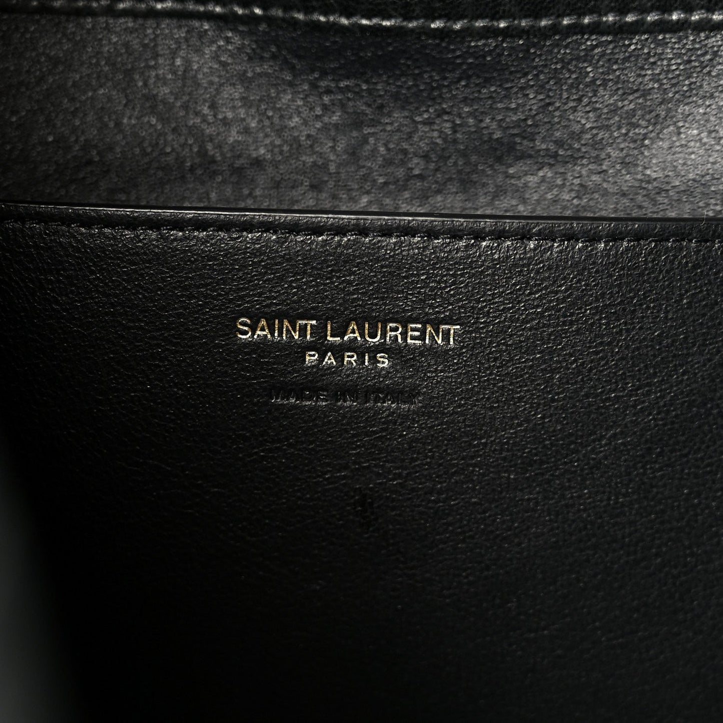 Grained Lambskin Cassandre Envelope Pouch Black