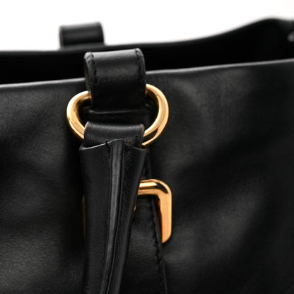 Soft Calfskin Shopping Satchel Black