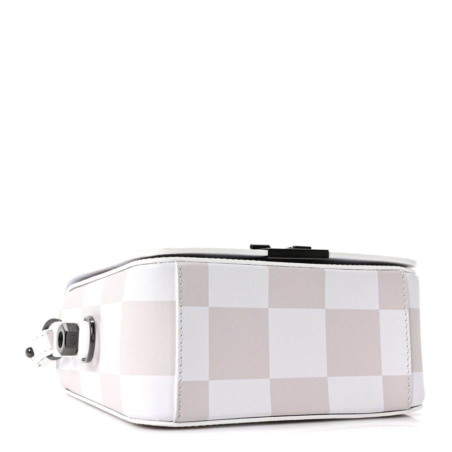 Calfskin Figures of Speech Binder Clip Bag White Beige