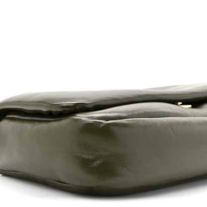 Lambskin Mini GG Milano Top Handle Shoulder Bag Green