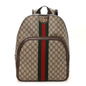 GG Supreme Monogram Medium Ophidia Day Backpack Brown