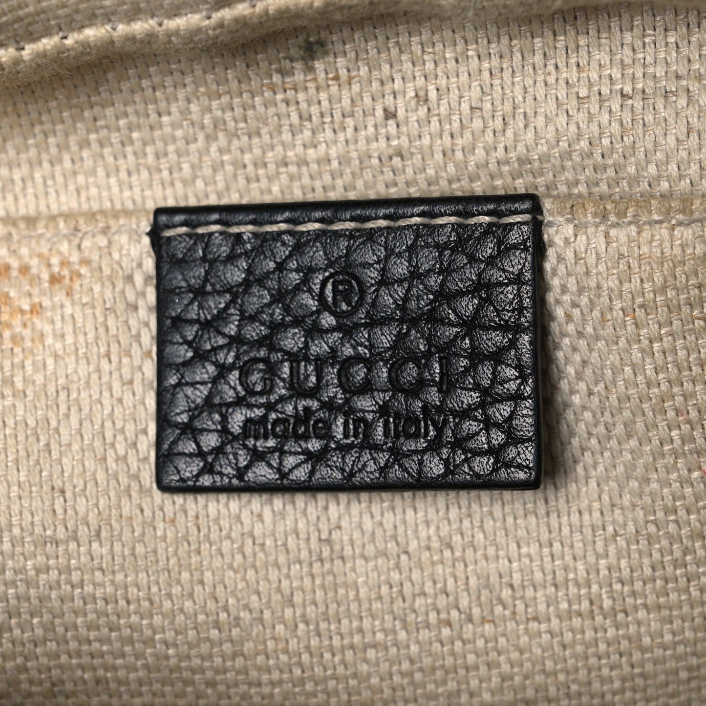 Pebbled Calfskin Small Soho Disco Bag Black