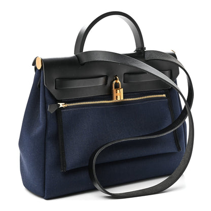Military Toile Vache Hunter Herbag Zip Retourne 31 PM Bleu Marine Black