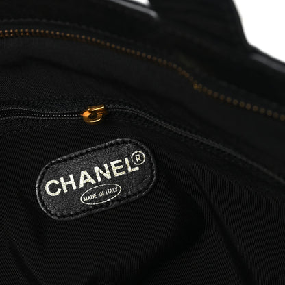 Lambskin CC Embossed Tote Black