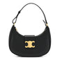 Smooth Calfskin Medium Strap Ava Triomphe Shoulder Bag Black
