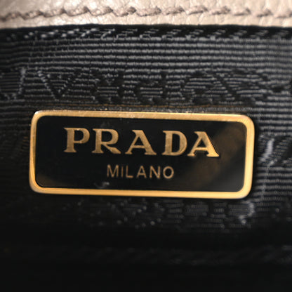Vitello Phenix Double Zip Crossbody Bag Argilla