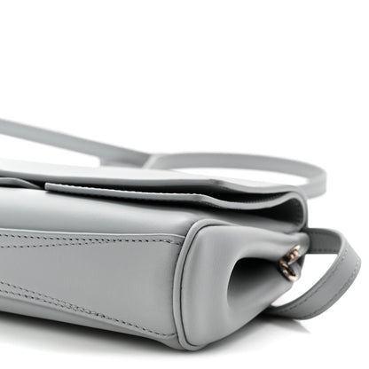Smooth Calfskin Small Bel Air Clutch On Strap Cloud Grey