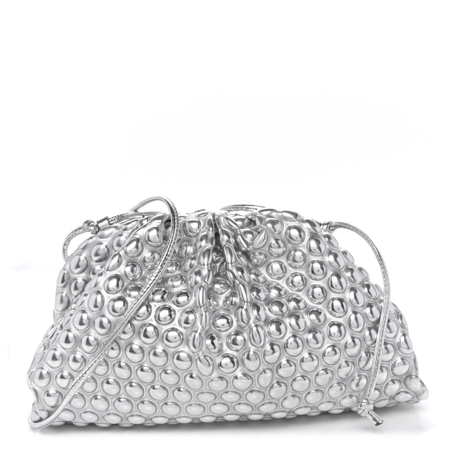 Metallic Fabric Bubble Wrap The Mini Pouch Silver