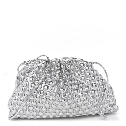 Metallic Fabric Bubble Wrap The Mini Pouch Silver