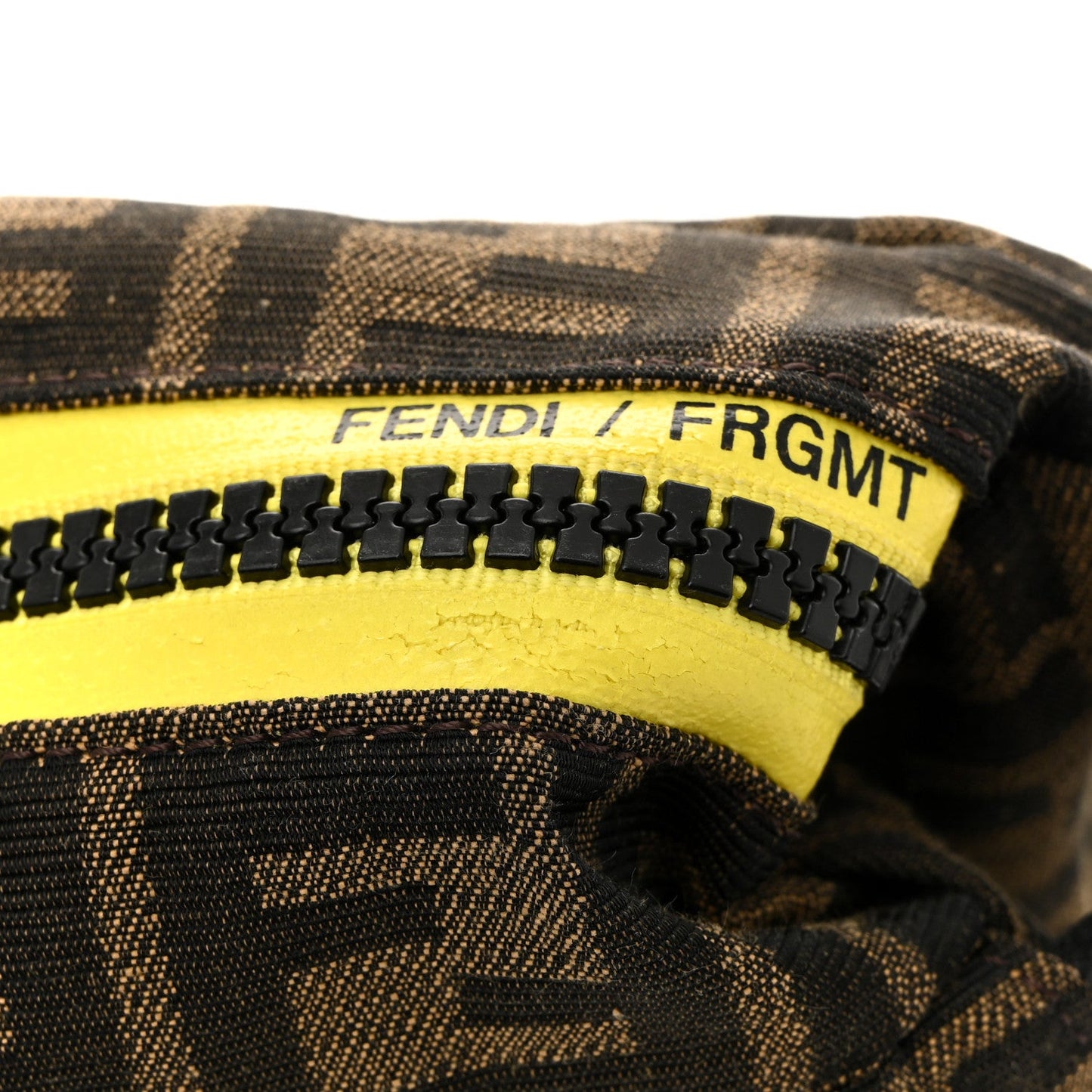 X FRGMT Fabric FF 1974 Embossed Belt Bag Tobacco Moro Black White