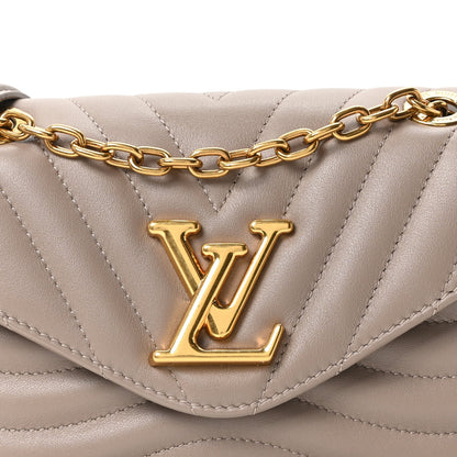 Calfskin LV New Wave Chain Bag Taupe