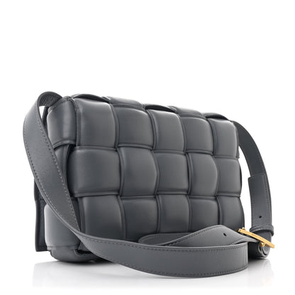 Nappa Maxi Intreccio Padded Cassette Crossbody Bag Thunder