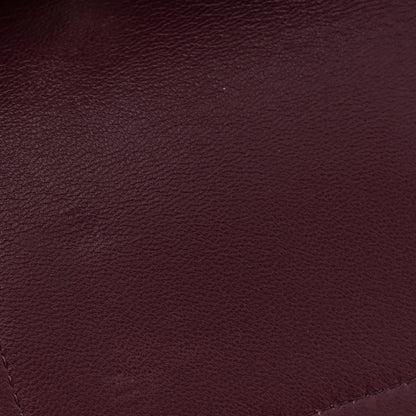 Lambskin Quilted Medium Double Flap Burgundy