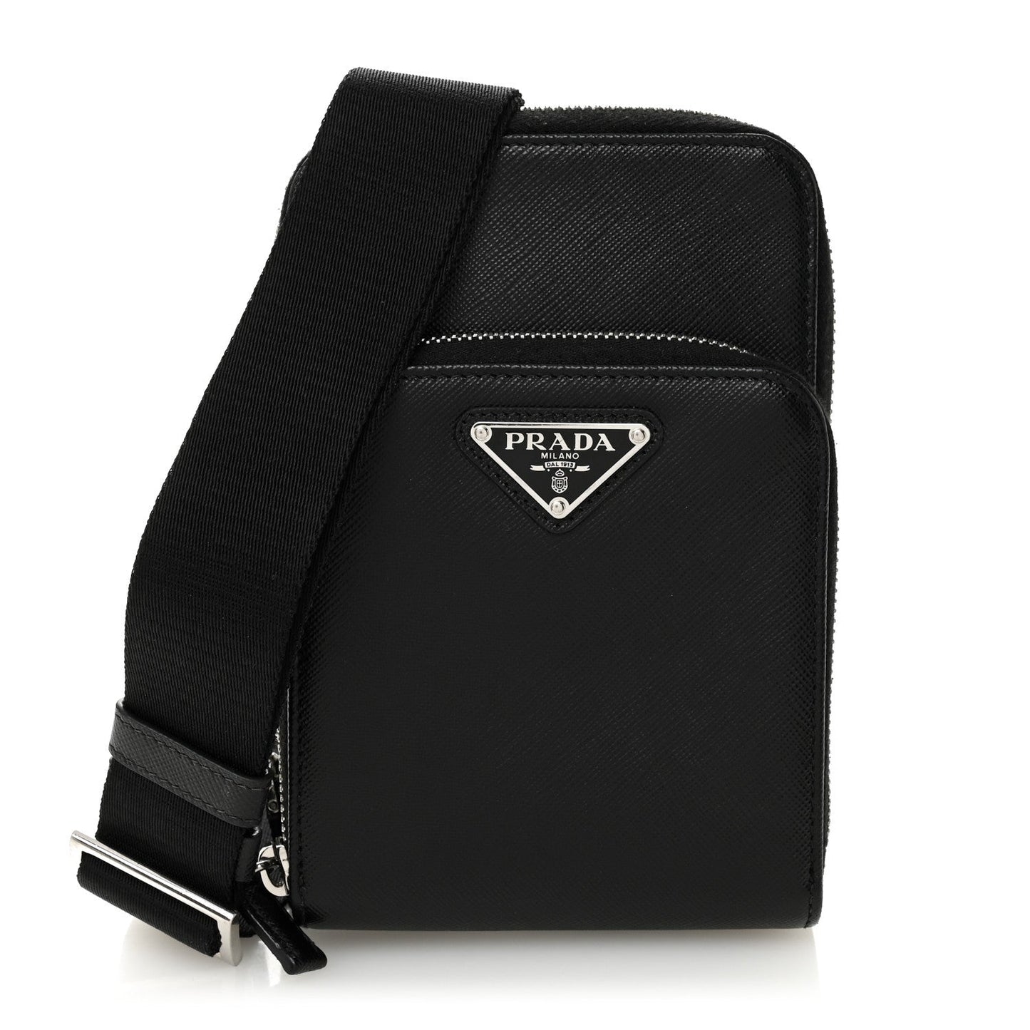 Saffiano Smartphone Case Crossbody Black