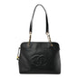 Caviar Large CC Shoulder Bag Black