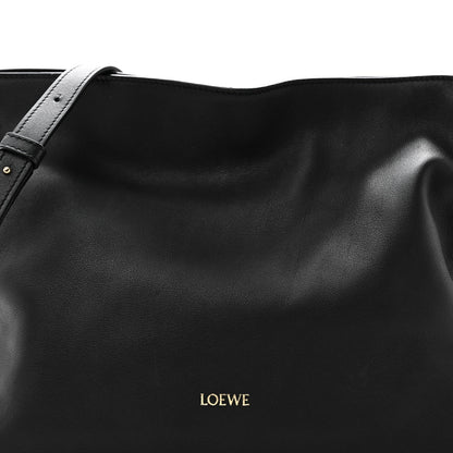 Nappa Calfskin Medium Flamenco Knot Clutch Black