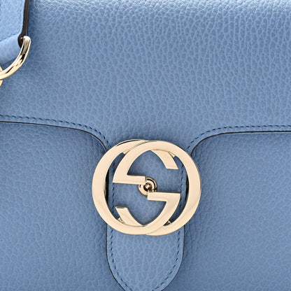 Dollar Calfskin Small Interlocking G Shoulder Bag Mineral Blue