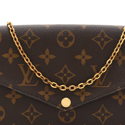 Monogram Pochette Felicie Chain Wallet Fuchsia