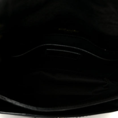Crinkled Calfskin Matelasse Monogram Baby Niki Chain Satchel Black