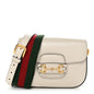 Azalea Calfskin Web Mini Horsebit 1955 Shoulder Bag Mystic White