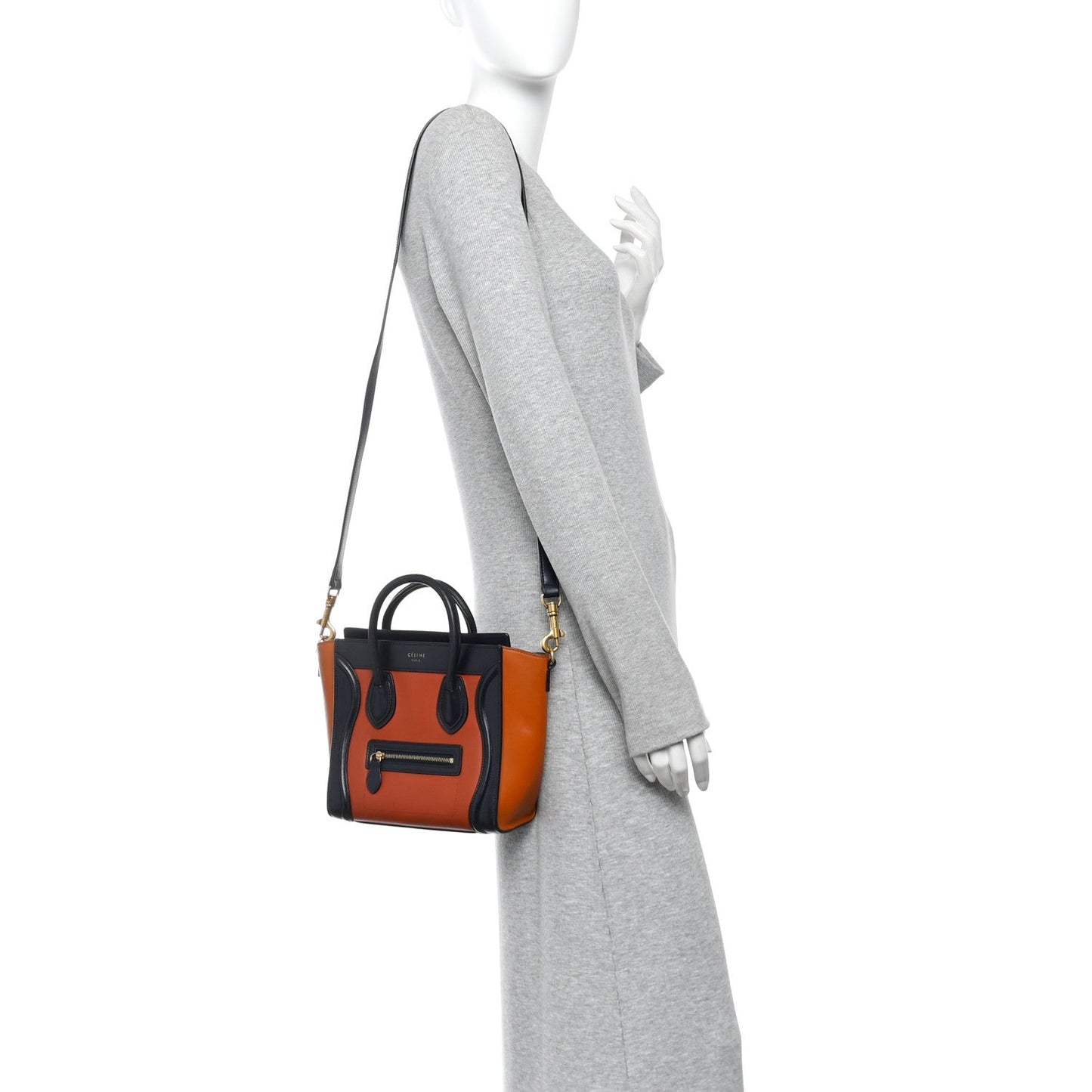 Smooth Calfskin Nano Tri-Color Luggage Brick