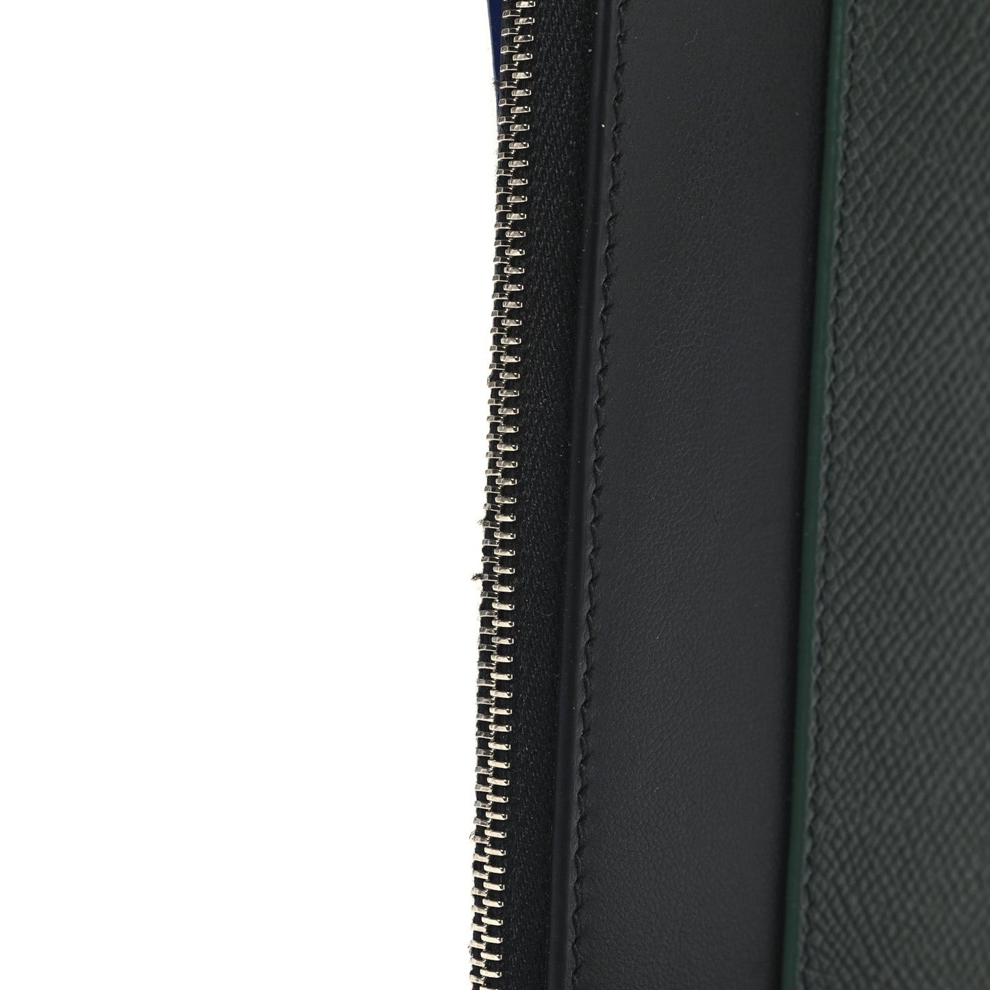 Textured Calfskin Passport Phone Holder Green