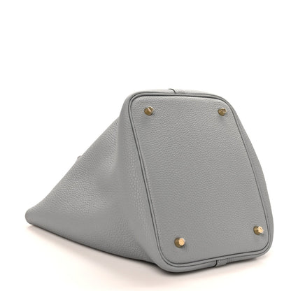 Taurillon Clemence Picotin Lock 22 MM Gris Pantin