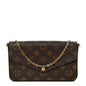 Monogram Pochette Felicie Chain Wallet Fuchsia