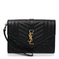 Grain De Poudre Textured Mixed Matelasse Triquilt Monogram Clutch Black